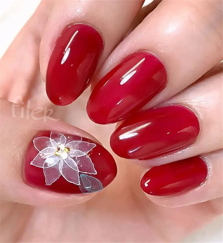 Creative Ideas for Red Acrylic Nails Designs