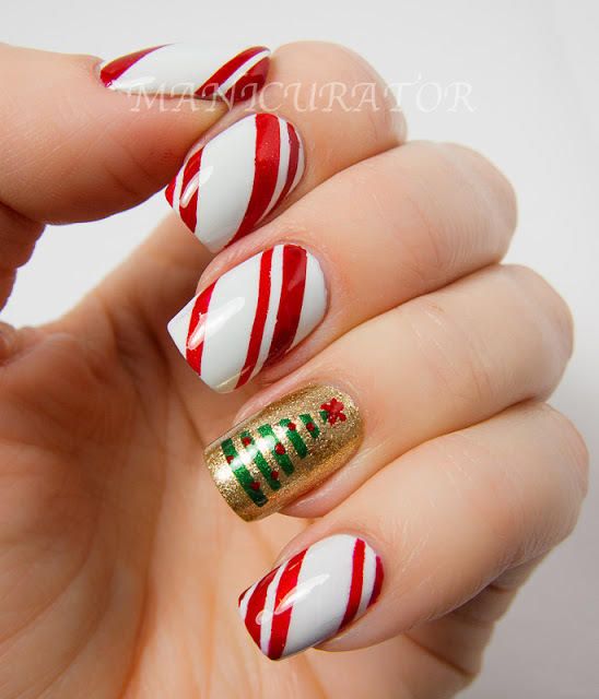 Sweet Candy Christmas Nail Art; Christmas nails; cute Christmas nails; Christmas coffin nails; easy Christmas nails; Christmas nails designs;