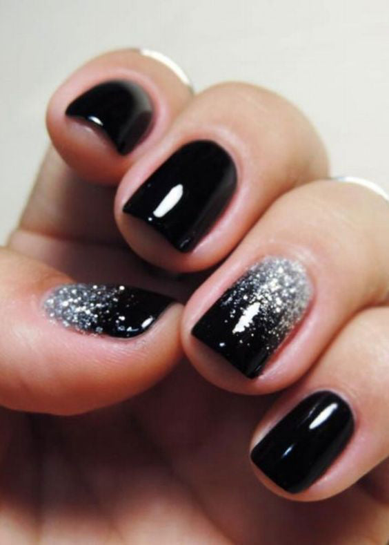 99+ Trending Black Nails Art Manicure Ideas; Black coffin nails; Black acrylic nails; long Black gel nail; short Black nails; Black cute nails; Black matte nails; Black glitter nails.