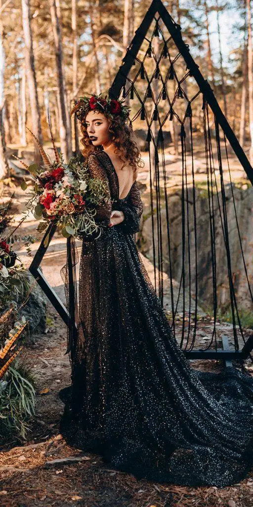 20 + Elegant Black Wedding Dresses