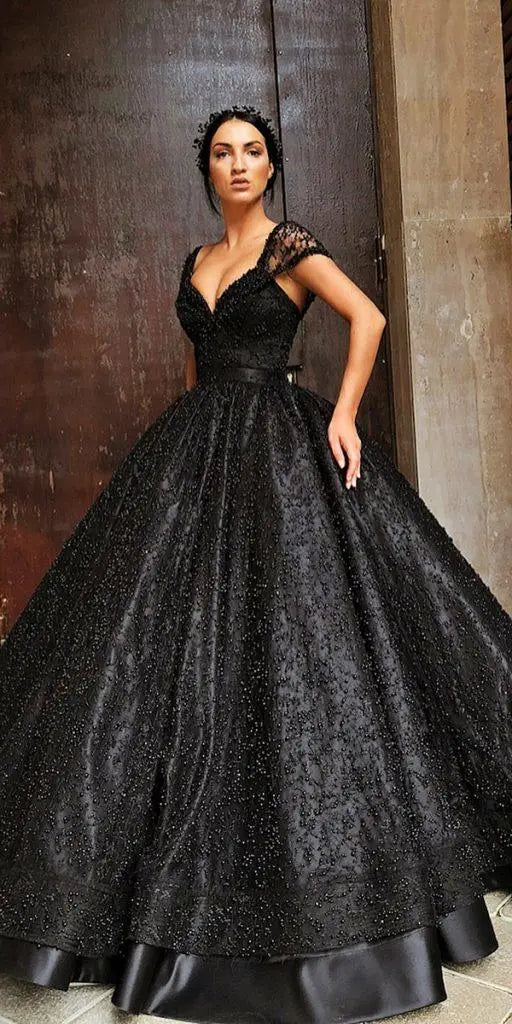 20 + Elegant Black Wedding Dresses