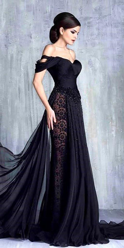 20 + Elegant Black Wedding Dresses