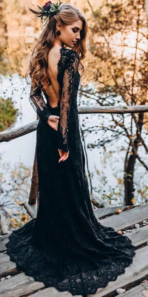 20 + Elegant Black Wedding Dresses