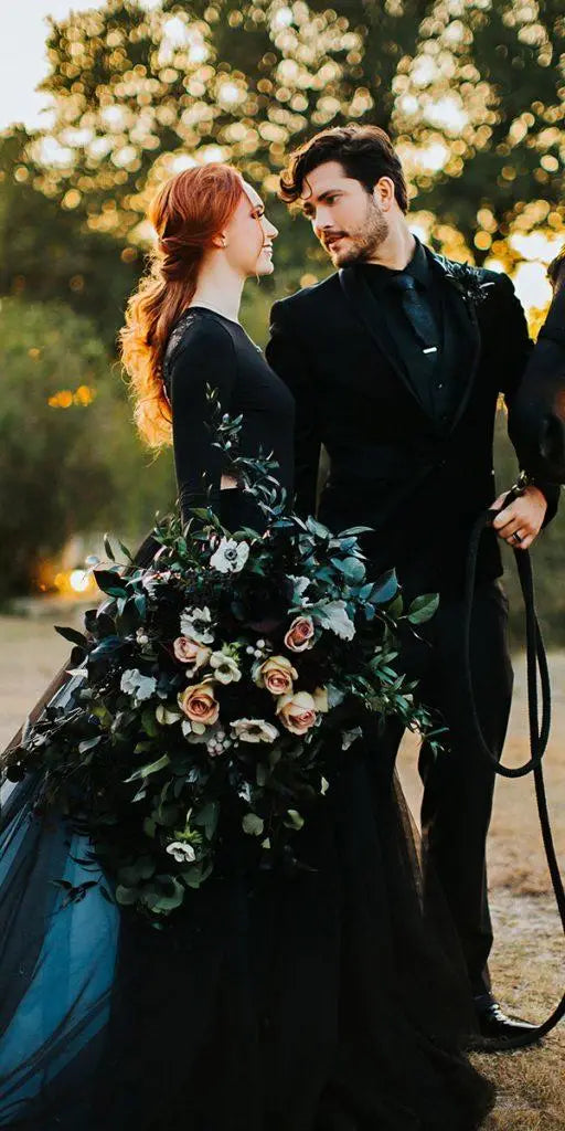 20 + Elegant Black Wedding Dresses