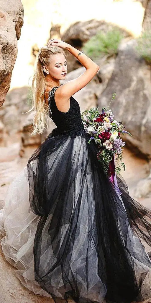 20 + Elegant Black Wedding Dresses