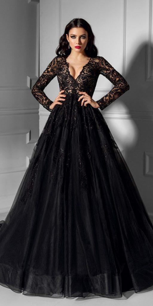 20 + Elegant Black Wedding Dresses