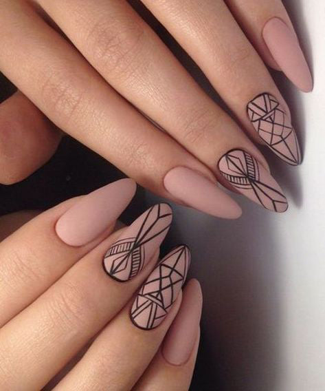 GEOMETRIC NAIL ART IDEAS; nails alchemy; claws; geometric nails; nails designs; Halloween nails; nails art; geometric aesthetic; nails polish;