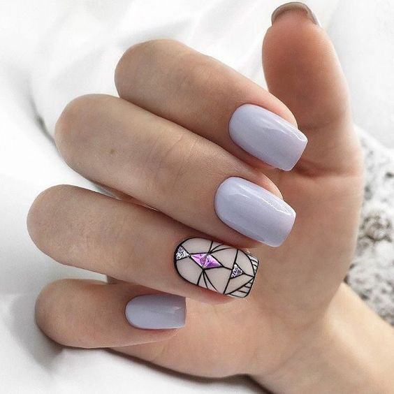 GEOMETRIC NAIL ART IDEAS; nails alchemy; claws; geometric nails; nails designs; Halloween nails; nails art; geometric aesthetic; nails polish;