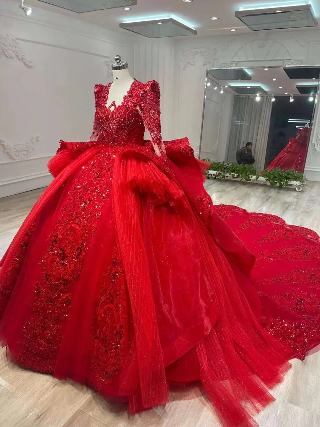 Ostty™ Red Wedding Dresses Custom Made Service