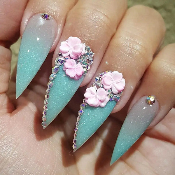 30 cool and trendy stiletto nail art designs; Stiletto Nail Designs; Bling Stiletto Nail; Ombre Stiletto Nail; Simple Stiletto Nail; Acrylic Coffin Stiletto Nail.