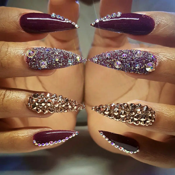 30 cool and trendy stiletto nail art designs; Stiletto Nail Designs; Bling Stiletto Nail; Ombre Stiletto Nail; Simple Stiletto Nail; Acrylic Coffin Stiletto Nail.