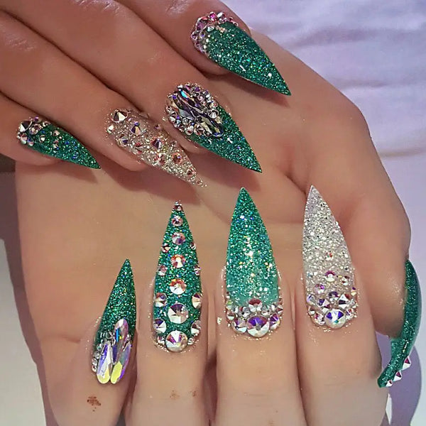 30 cool and trendy stiletto nail art designs; Stiletto Nail Designs; Bling Stiletto Nail; Ombre Stiletto Nail; Simple Stiletto Nail; Acrylic Coffin Stiletto Nail.