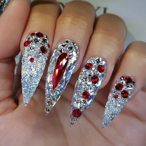 30 cool and trendy stiletto nail art designs; Stiletto Nail Designs; Bling Stiletto Nail; Ombre Stiletto Nail; Simple Stiletto Nail; Acrylic Coffin Stiletto Nail.