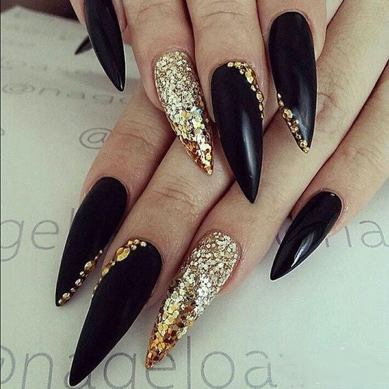 30 cool and trendy stiletto nail art designs; Stiletto Nail Designs; Bling Stiletto Nail; Ombre Stiletto Nail; Simple Stiletto Nail; Acrylic Coffin Stiletto Nail.