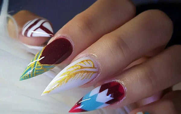 30 cool and trendy stiletto nail art designs; Stiletto Nail Designs; Bling Stiletto Nail; Ombre Stiletto Nail; Simple Stiletto Nail; Acrylic Coffin Stiletto Nail.