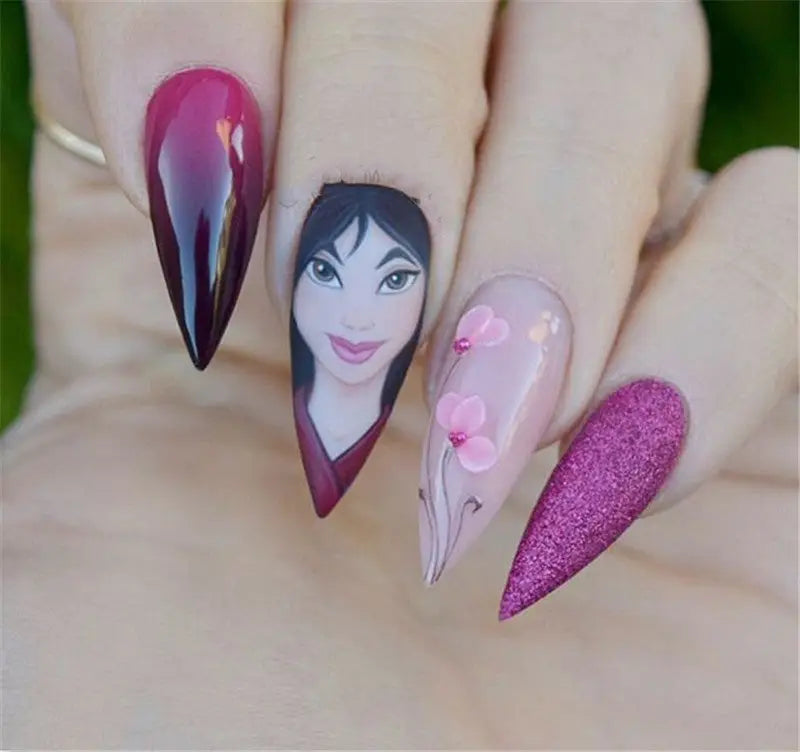 Disney Stiletto Nails; Cute Stiletto Nails; Stiletto Coffin Nails; Easy Stiletto Nails; Stiletto Nails Designs; Nails Acrylic