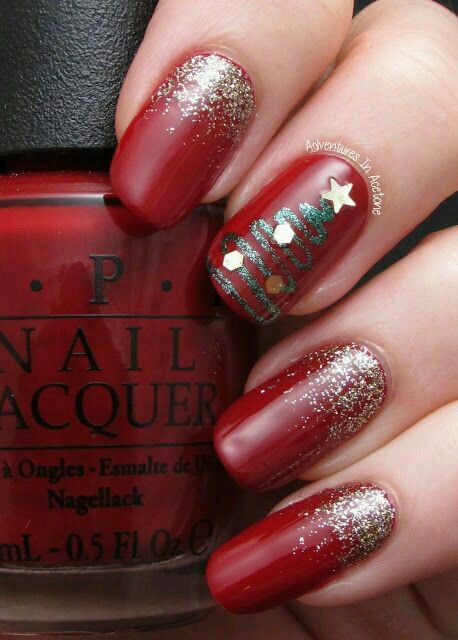 Christmas Tree Nails Art; Christmas nails; cute Christmas nails; Christmas coffin nails; easy Christmas nails; Christmas nails designs;