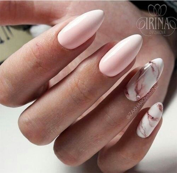 10+ Almond Marble Nails designs；Marble Nails；Almond Nails；Nails Trend；Nails Art；Nails design；Nails Art；Nails acrylic；Nails winter；