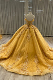 Gold Cape Quinceanera Dress OS746 - Bridal Party Dresses $849.99