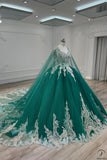 Green Cape Quinceanera Dress OS731 - Quinceanera Dress $849.99