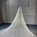 High Quality Wedding Veil With Comb Cathedral Bridal Veil Long Sparkle Veil Luxury Veil Bridal Veils Real Photo - $189.90