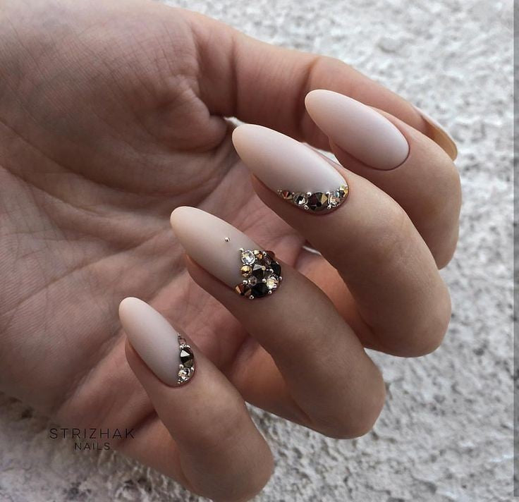 45 + Designs with Nude Nail Polish