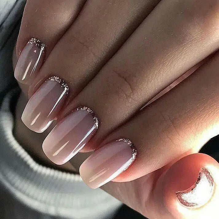 45 + Designs with Nude Nail Polish