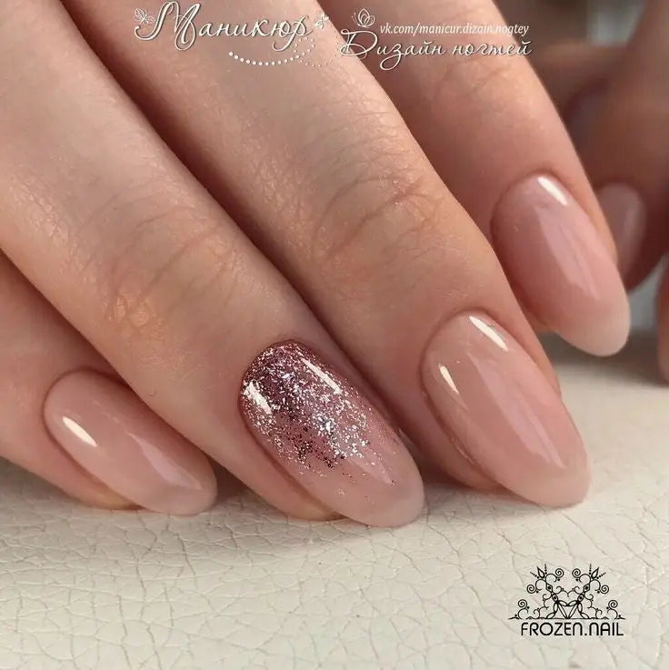 45 + Designs with Nude Nail Polish