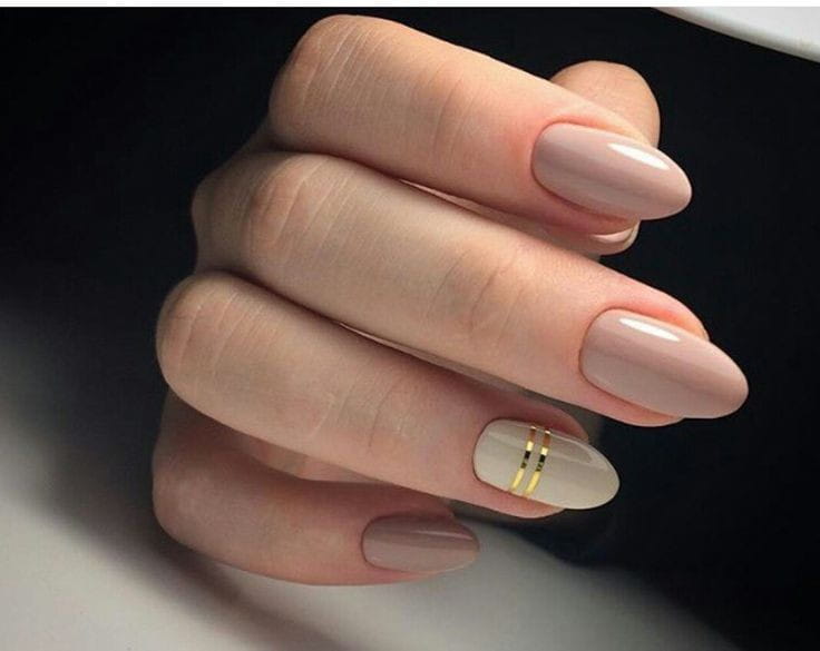 45 + Designs with Nude Nail Polish