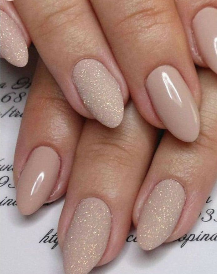 45 + Designs with Nude Nail Polish