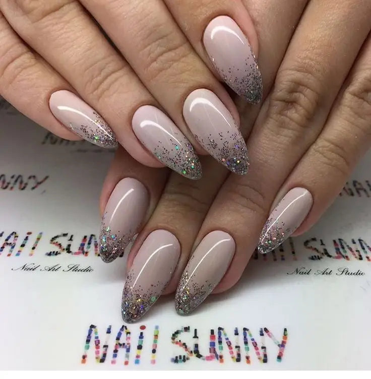 45 + Designs with Nude Nail Polish