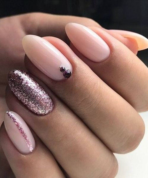 45 + Designs with Nude Nail Polish