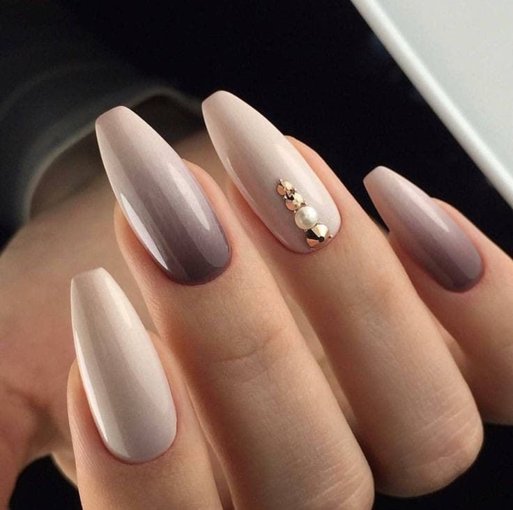 45 + Designs with Nude Nail Polish