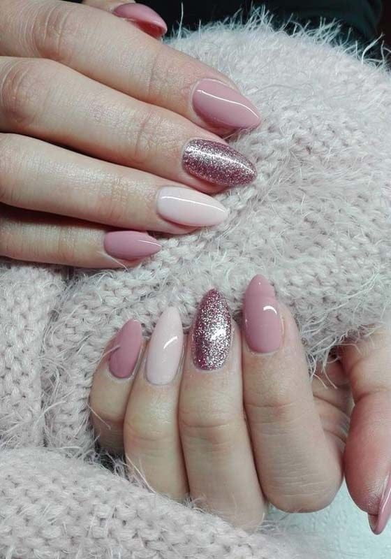 45 + Designs with Nude Nail Polish