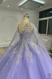 Lilac Cape Quinceanera Dress OS731 - Quinceanera Dress $849.99