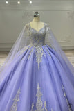 Lilac Cape Quinceanera Dress OS731 - Quinceanera Dress $849.99