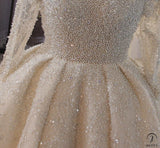 Long Sleeves Beading Wedding Dress OS3903 - $2,460.50