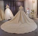 Long Sleeves Beading Wedding Dress OS3903 - $2,460.50