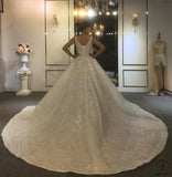 Luxury beading Appliques Wedding Dress With Train OS3924 - OS11644 $1,999.99