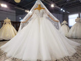 Off Shoulder Lace Flower Wedding Dress OSX001 - White Wedding Dresses $599.99