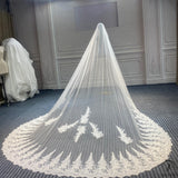 Wedding Veil Classic Luxury Bridal Veil For Woman Long Full Beads Lace One Layer Vestido De Noiva Robe Mariee Real - China / 