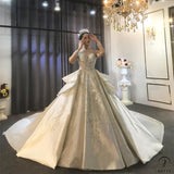 Long Sleeves Beading Wedding Dress OS3927 - $2,460.50