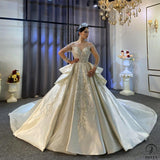 Long Sleeves Beading Wedding Dress OS3927 - $2,460.50