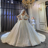 Copy of Copy of Copy of Copy of Copy of Long Sleeves Beading Wedding Dress OS3926 - $2,460.50