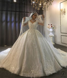 Copy of Copy of Copy of Copy of Copy of Long Sleeves Beading Wedding Dress OS3926 - $2,460.50